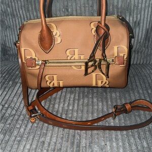 Dooney & Bourke Tan and Brown Satchel